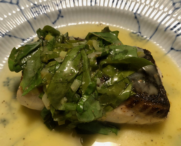 STRIPED BASS WITH SORREL SAUCE – John Pleshette Meal of the Week